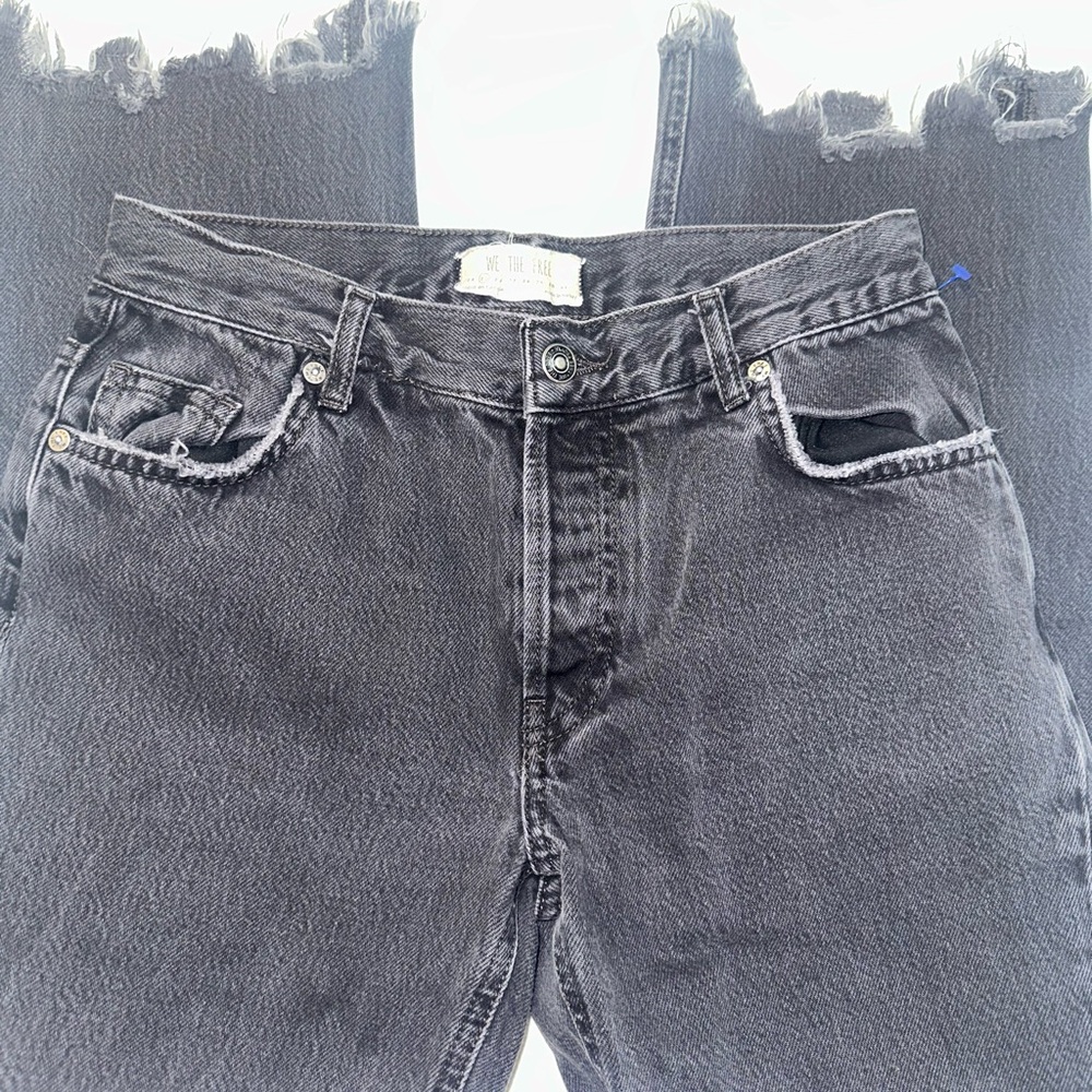 We The Free Black Distressed Jeans